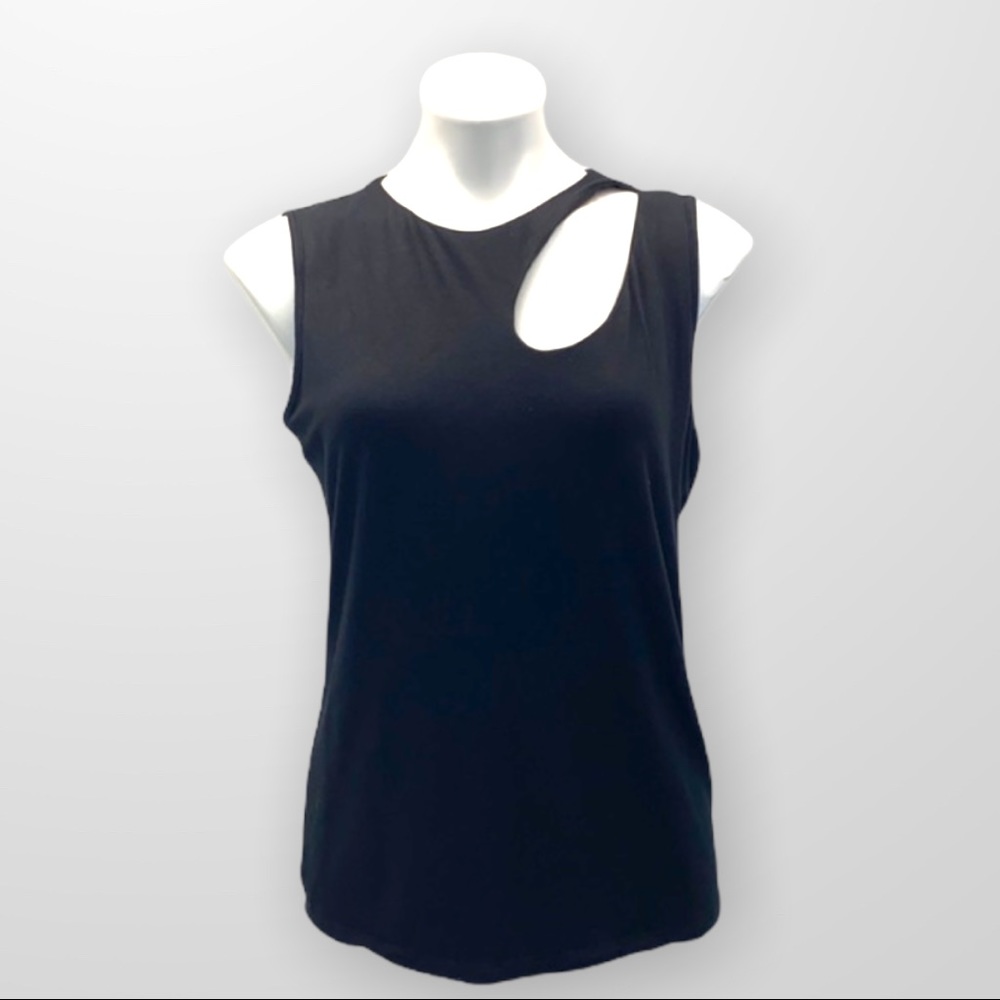 STORM Black Cutout Rayon Tank Top Size Large